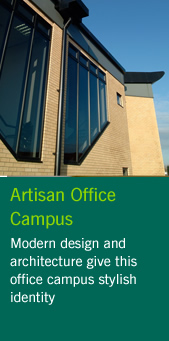 Artisan Office Campus - Modern design and architecture give this office campus stylish identity